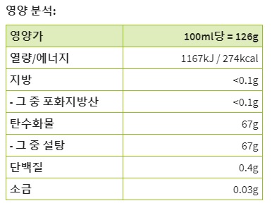 베버의 맥아와 창질경이 주스 (시럽타입)