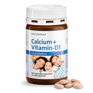 칼슘 + 비타민 D3 씹을 수있는 타블렛 (150 타블렛)